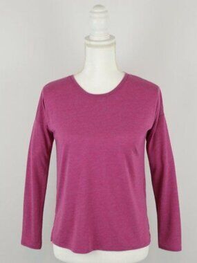 Vince Women's Large Pink Knit Crewneck Long Sleeve Knit Blouse